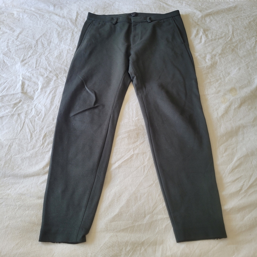 COS Tailored Slim Fit Pants Trousers Zipper Hem Men's Size 36R Dark Gray